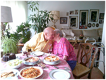 Man and woman at the dinner table